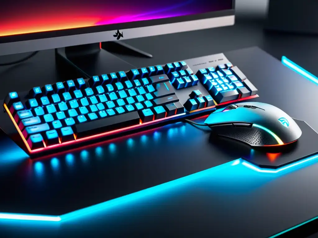 Accesorios imprescindibles para Free Fire: teclado retroiluminado y mouse de alta precisión en un setup minimalista y moderno