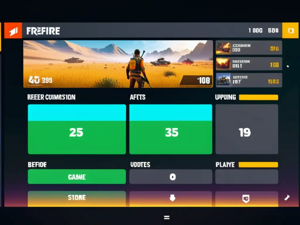 Un análisis detallado de actualizaciones de FreeFire en pantalla dividida, destacando cambios en el entorno del juego, personalización de jugadores y rendimiento de armas