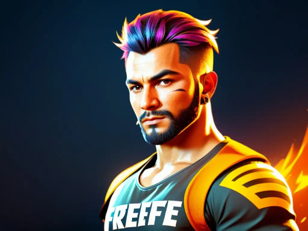 Un artista digital crea una skin personalizada en FreeFire, ajustando texturas y luz con precisión