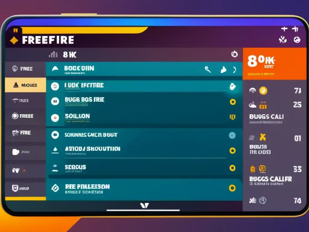 Captura detallada en 8k de errores y soluciones en la actualización de FreeFire