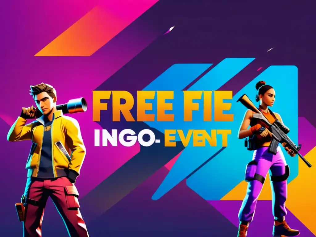 Cartel de evento en línea de Free Fire, mostrando la evolución de estrategias de engagement a lo largo de los años