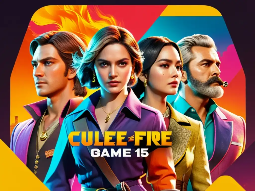 Collage de referencias culturales en Free Fire: películas, personajes icónicos y paisajes famosos