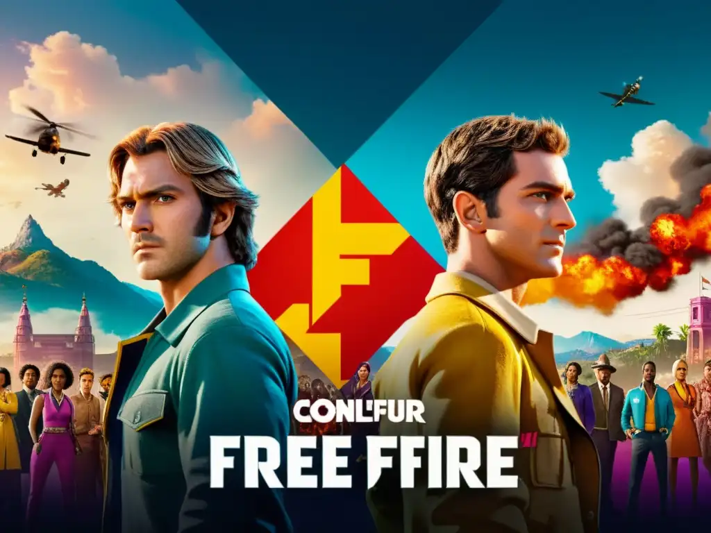 Una comparación visual entre referencias culturales en Free Fire y la cultura popular, mostrando la integración y similitud de escenas icónicas