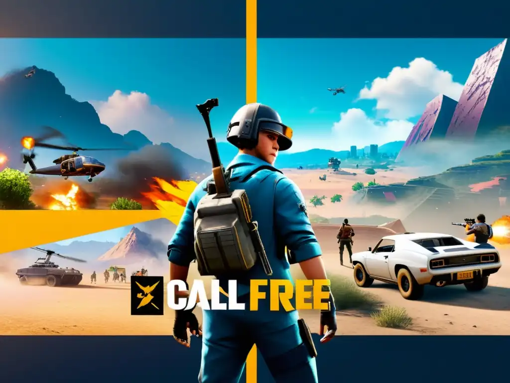 Comparativa visual de estrategias de competencia en juegos Free Fire, PUBG, Call of Duty: Mobile y Fortnite