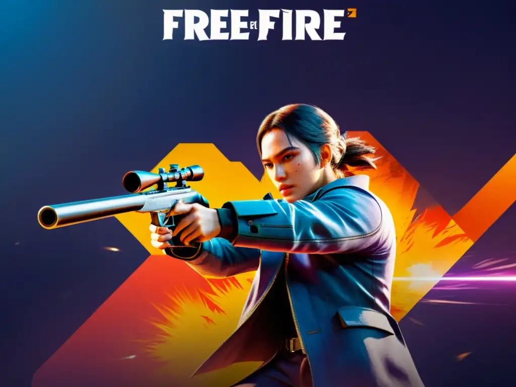 Consejos para sobrevivir en Free Fire: Jugador concentrado detrás de cobertura, apuntando a un enemigo