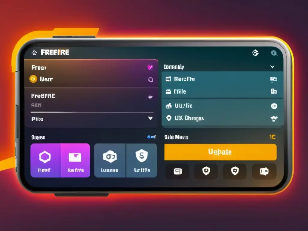 Comparación detallada de cambios UI/UX en FreeFire