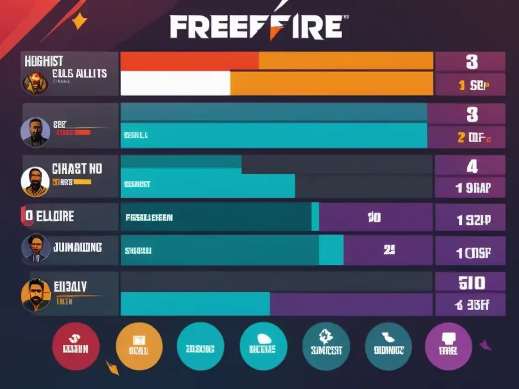 Infografía detallada de combinaciones letales personajes habilidades FreeFire