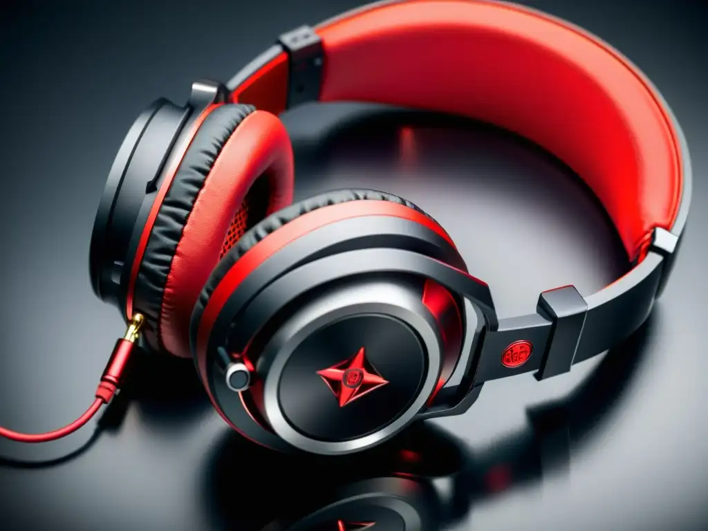 Detallada imagen de auriculares para gaming móvil con diseño profesional, perfectos como accesorios móviles para Free Fire