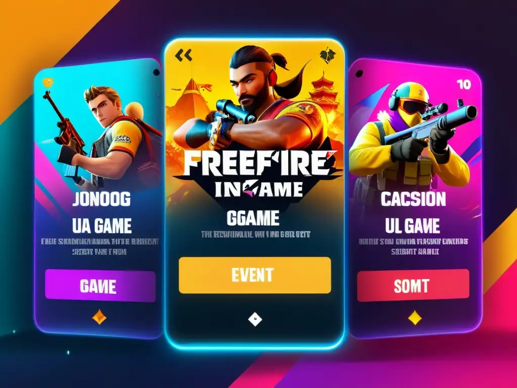 Detalle vibrante de eventos y recompensas en FreeFire: guía visual eventos y recompensas FreeFire