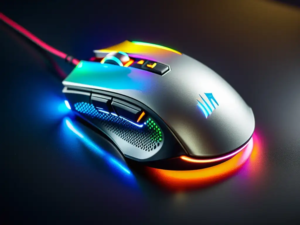 Diseño de merchandising para gamers: Set de teclado y ratón gaming iluminados por LED, con detalles de vanguardia