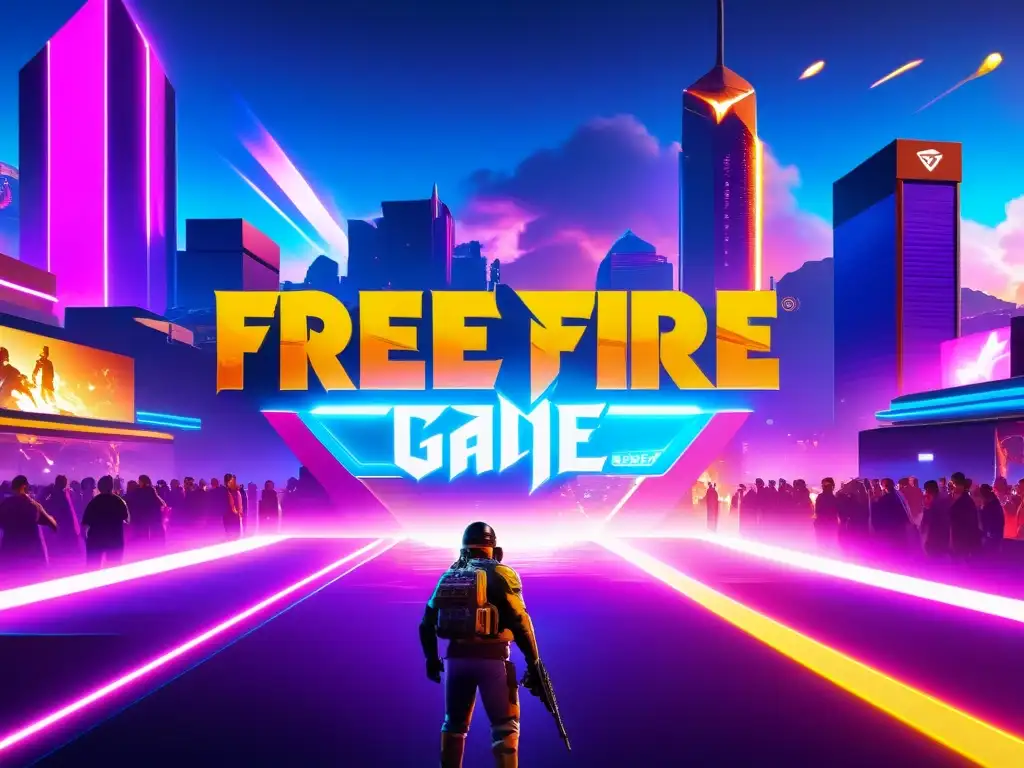 Un emocionante evento de Free Fire en una ciudad futurista con Desafíos diarios y eventos FreeFire