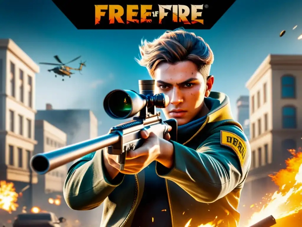 Emocionante jugada letal en Free Fire: un jugador realiza un headshot perfecto con un rifle francotirador desde un punto oculto