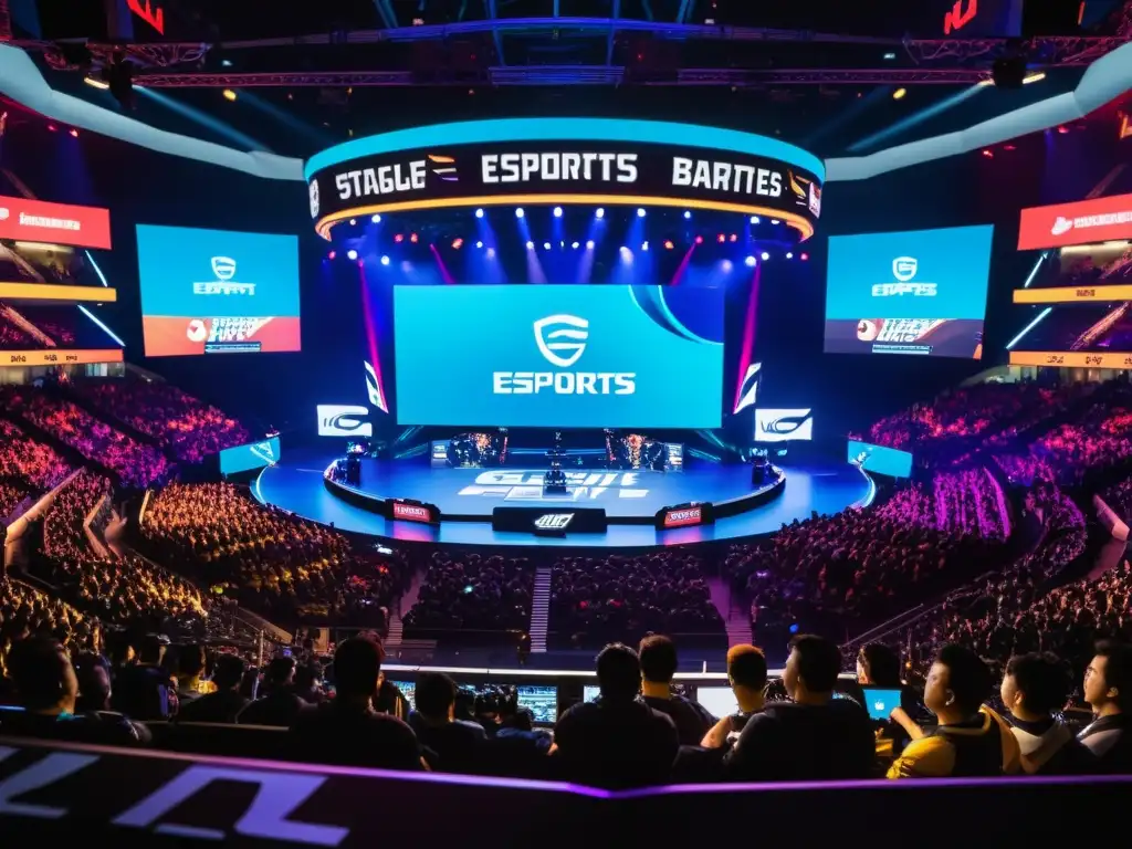 Un emocionante torneo de esports con patrocinios en un estadio repleto de fans entusiastas