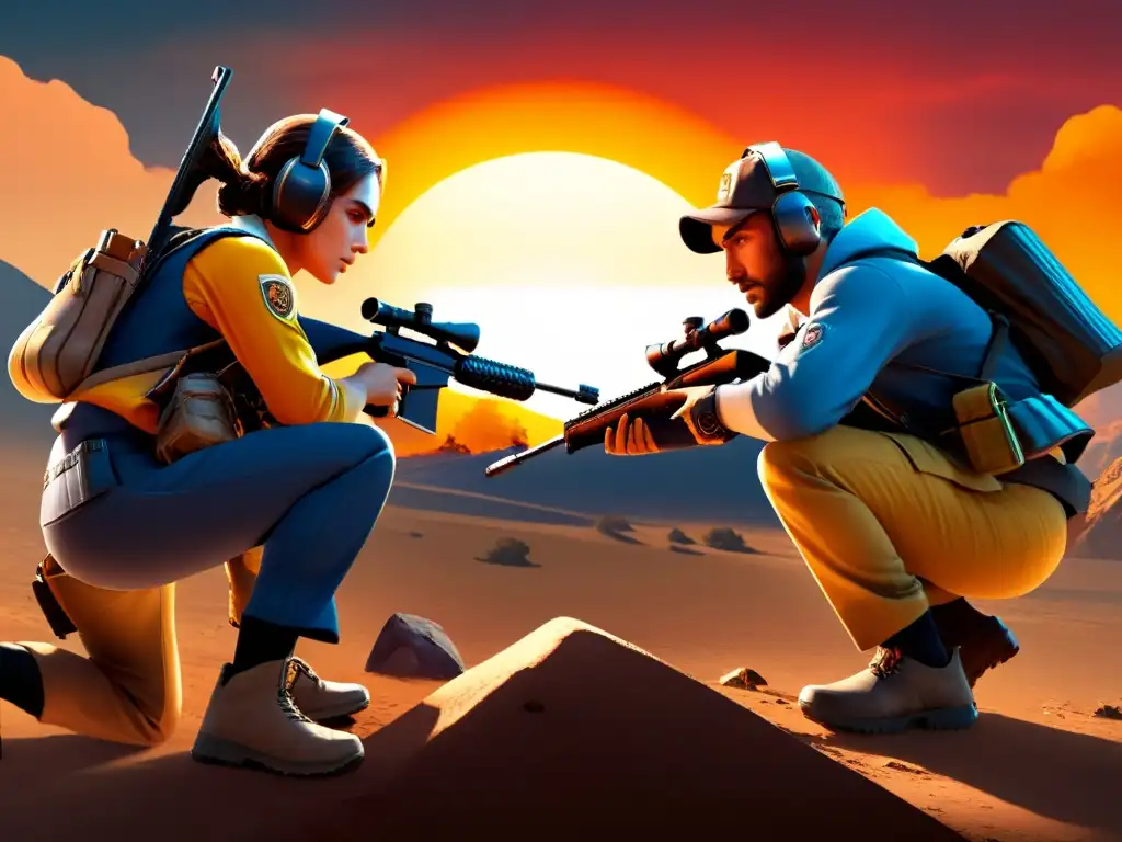 Épico enfrentamiento 1 vs 1 al atardecer en Free Fire