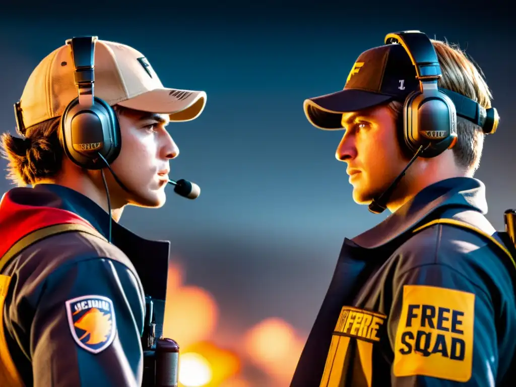 Equipo de Free Fire concentrado en roles especializados, mostrando la importancia de la especialización y la coordinación en el juego