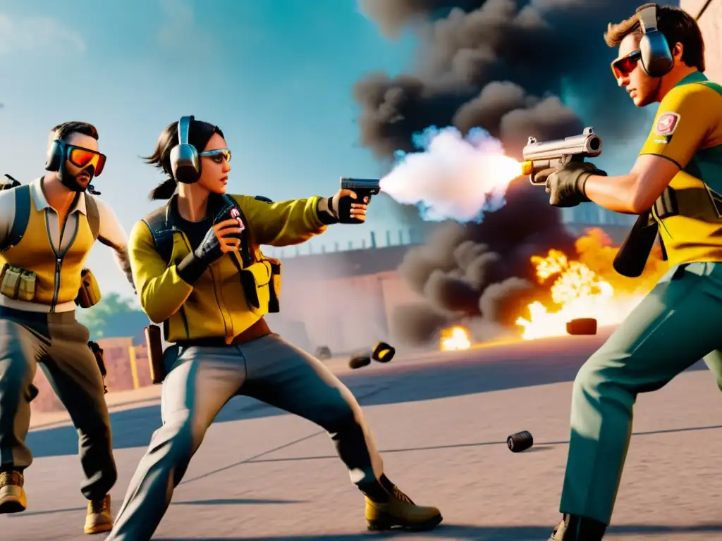 Equipo de Free Fire usando distracciones para ventaja estratégica