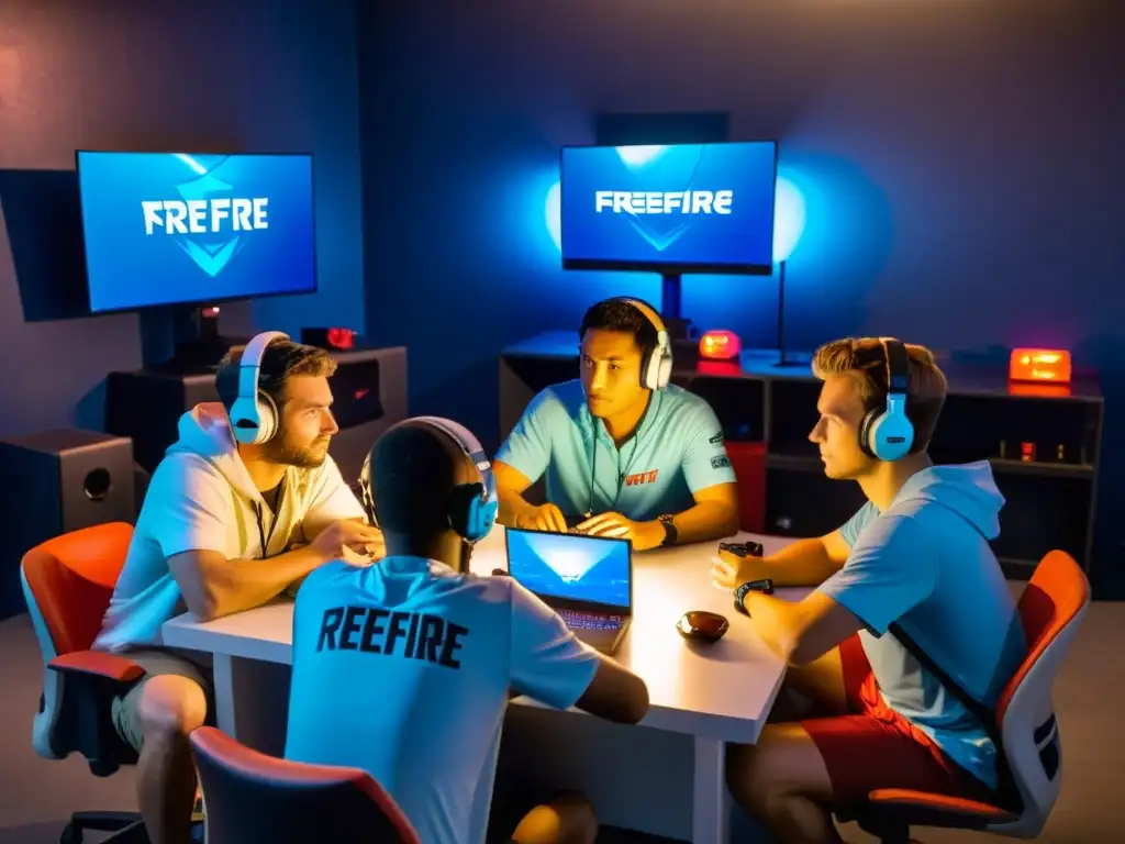 Equipo de FreeFire maximiza eficiencia gestión recursos en ambiente de juego concentrado y determinado