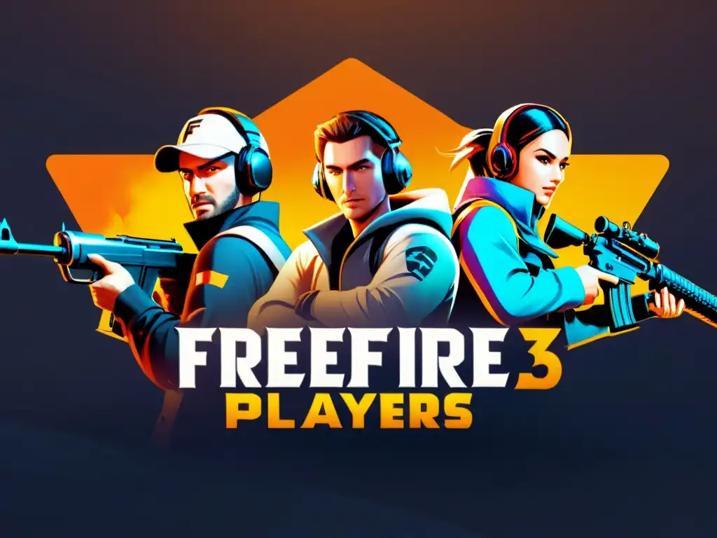 Equipo de jugadores de FreeFire preparándose estratégicamente para el combate, destacando la administración de recursos en FreeFire