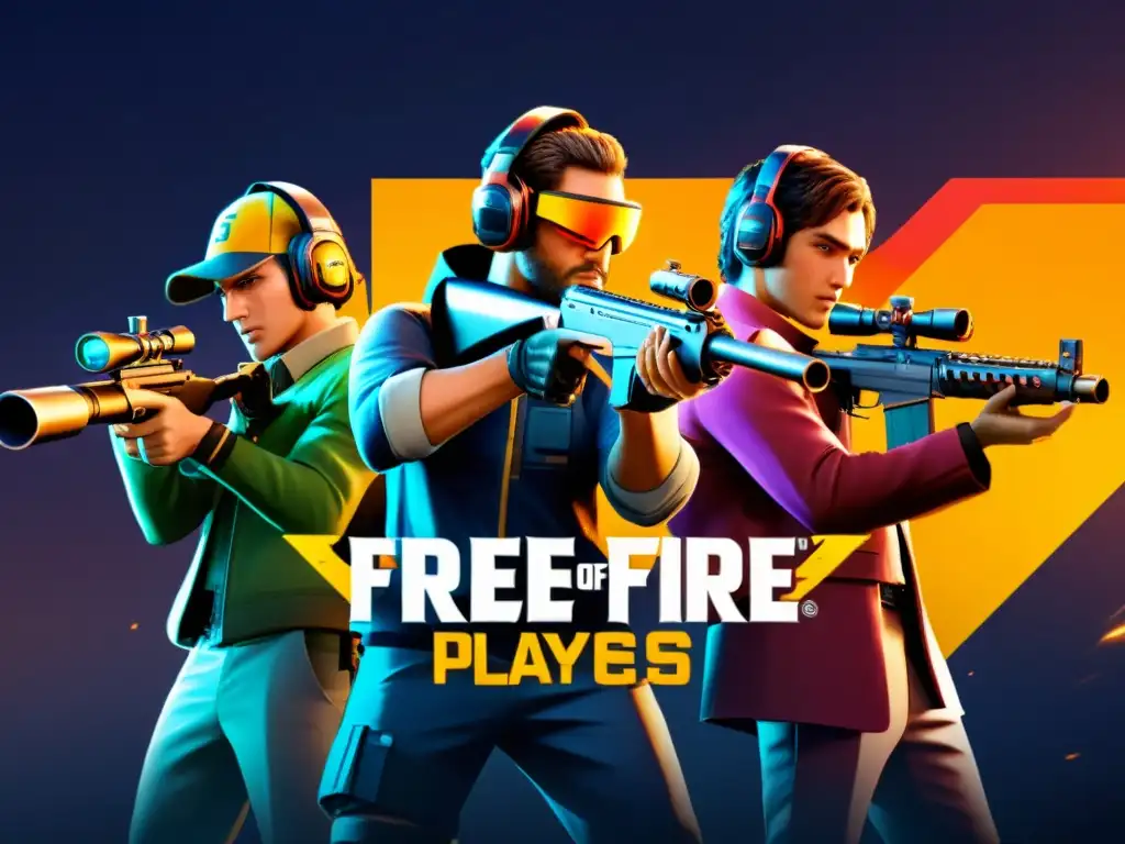 Un equipo de jugadores de Free Fire se reúne detrás de un arma actualizada, redefiniendo estrategias en plena batalla