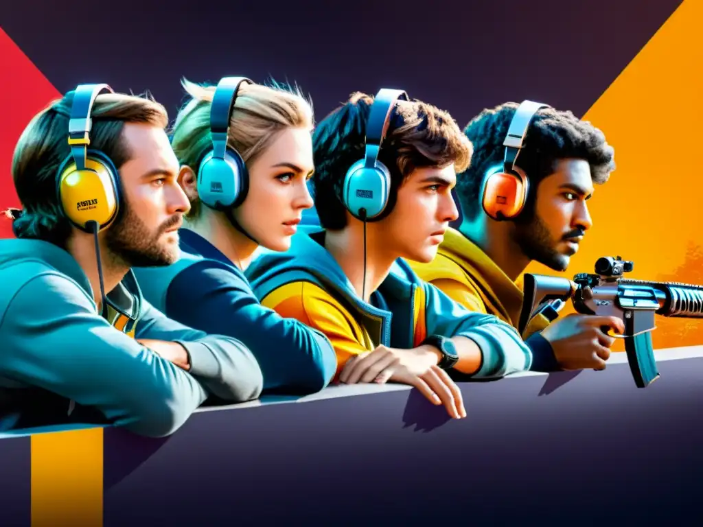 Un equipo de jugadores de Free Fire se reúne detrás de una pared, con determinación e innovando estrategias de equipo para el juego