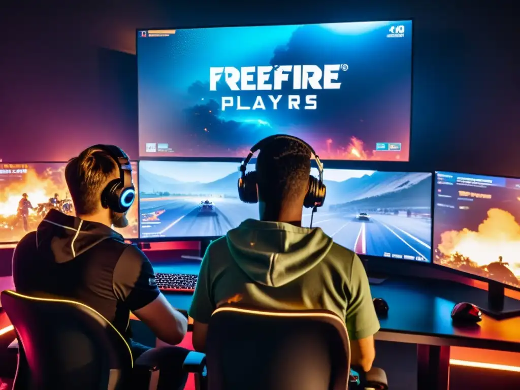 Equipo de jugadores de FreeFire analizando estadísticas para mejorar experiencia de juego