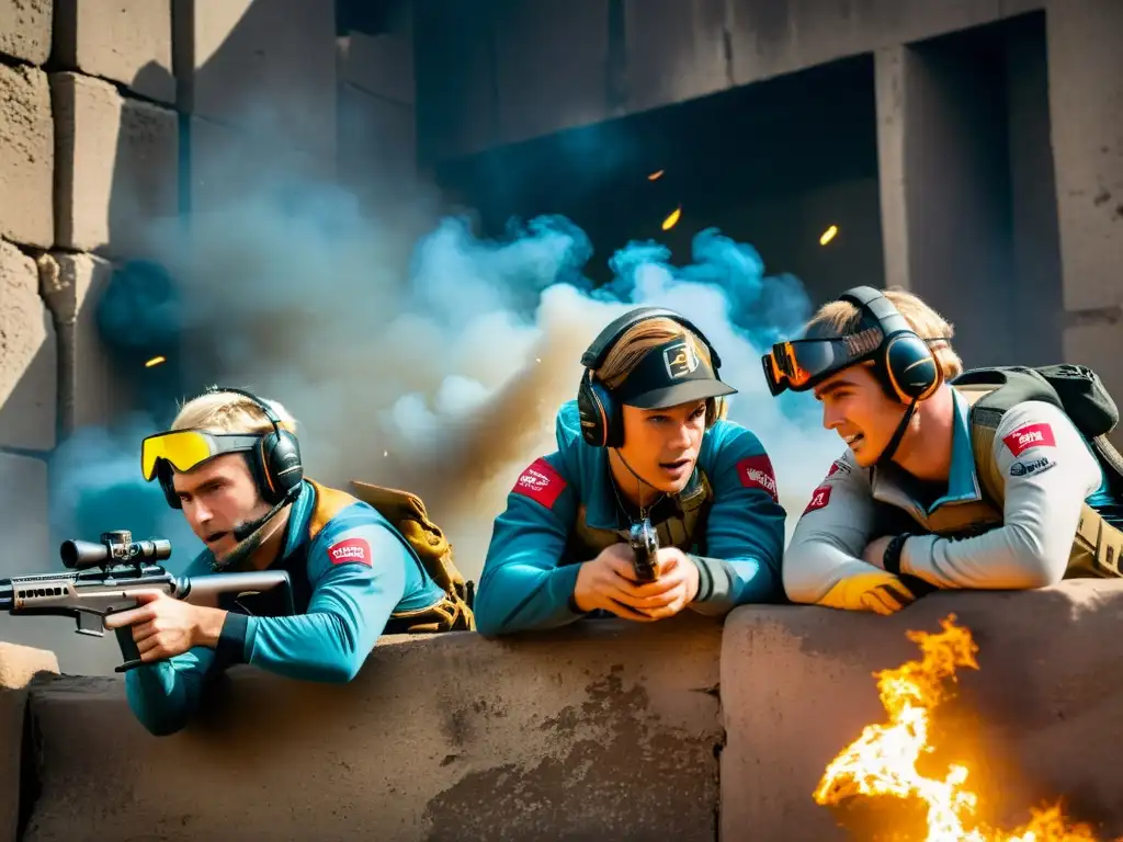 Un equipo de jugadores de FreeFire se adapta rápidamente, mostrando estrategia y supervivencia en medio de la intensa acción del juego