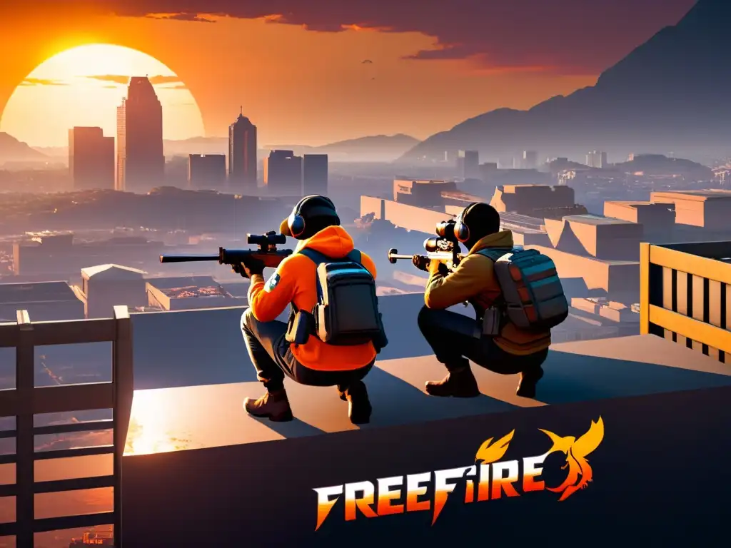 Equipo de FreeFire usa estratégicamente la geografía urbana al atardecer