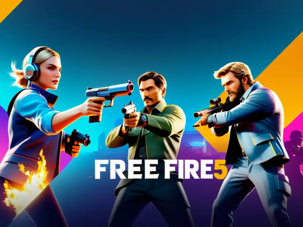 Un escuadrón en Free Fire utilizando estrategias de inteligencia artificial para ganar ventaja