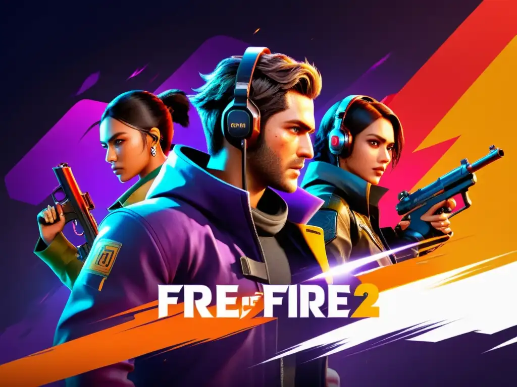 Concentración y estrategia en juego intenso de Free Fire, técnicas de movimiento predictivo en acción