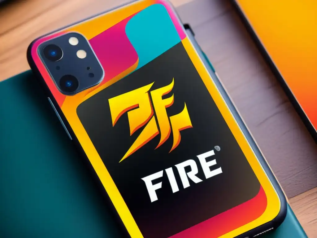 Estuche de teléfono negro con el logo vibrante de Free Fire, reflejando la pasión por el juego en artículos de uso cotidiano Free Fire