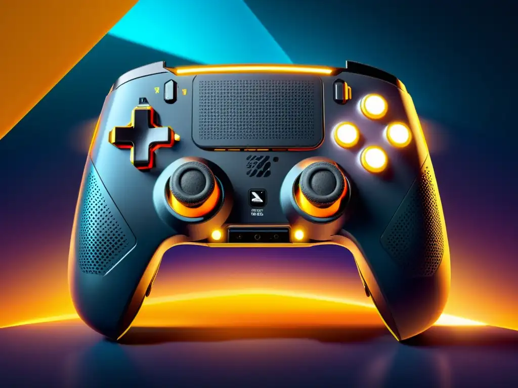 Un gamepad compatible con Free Fire, diseño moderno con botones iluminados y agarres ergonómicos para sesiones de juego cómodas