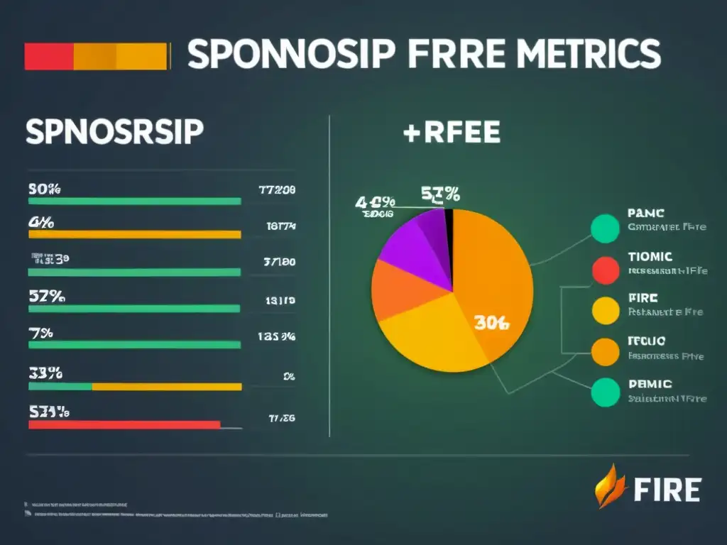 Gráficos detallados de analítica de patrocinios en Free Fire, con datos de engagement, alcance y ROI