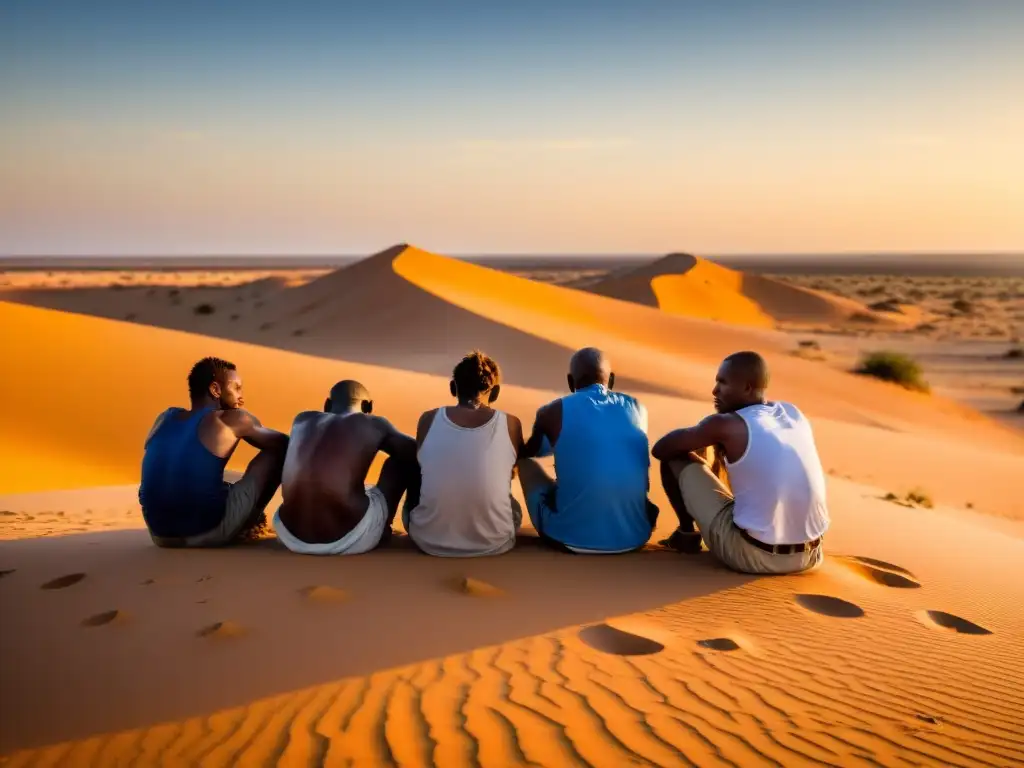 Un grupo de supervivientes agotados pero determinados se reúnen en el árido paisaje del desierto del Kalahari FreeFire