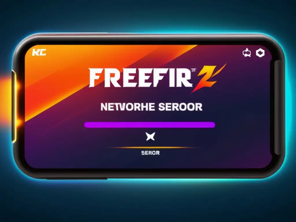 Imagen detallada de pantalla del juego FreeFire con mensaje de error de red