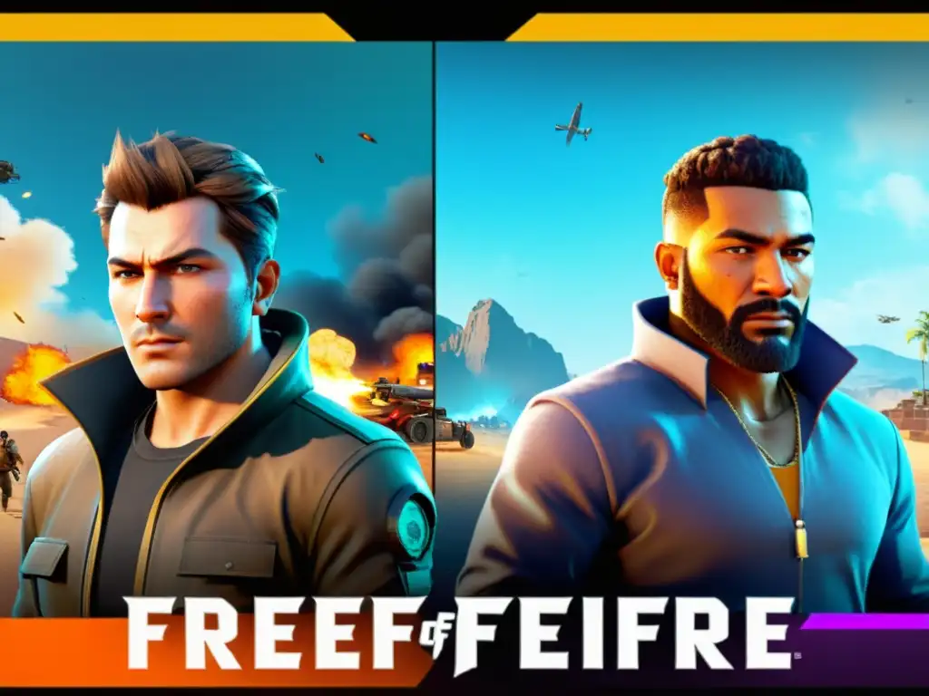 La imagen muestra la mejora de rendimiento en la nueva actualización de FreeFire, con gráficos vibrantes y combates intensos