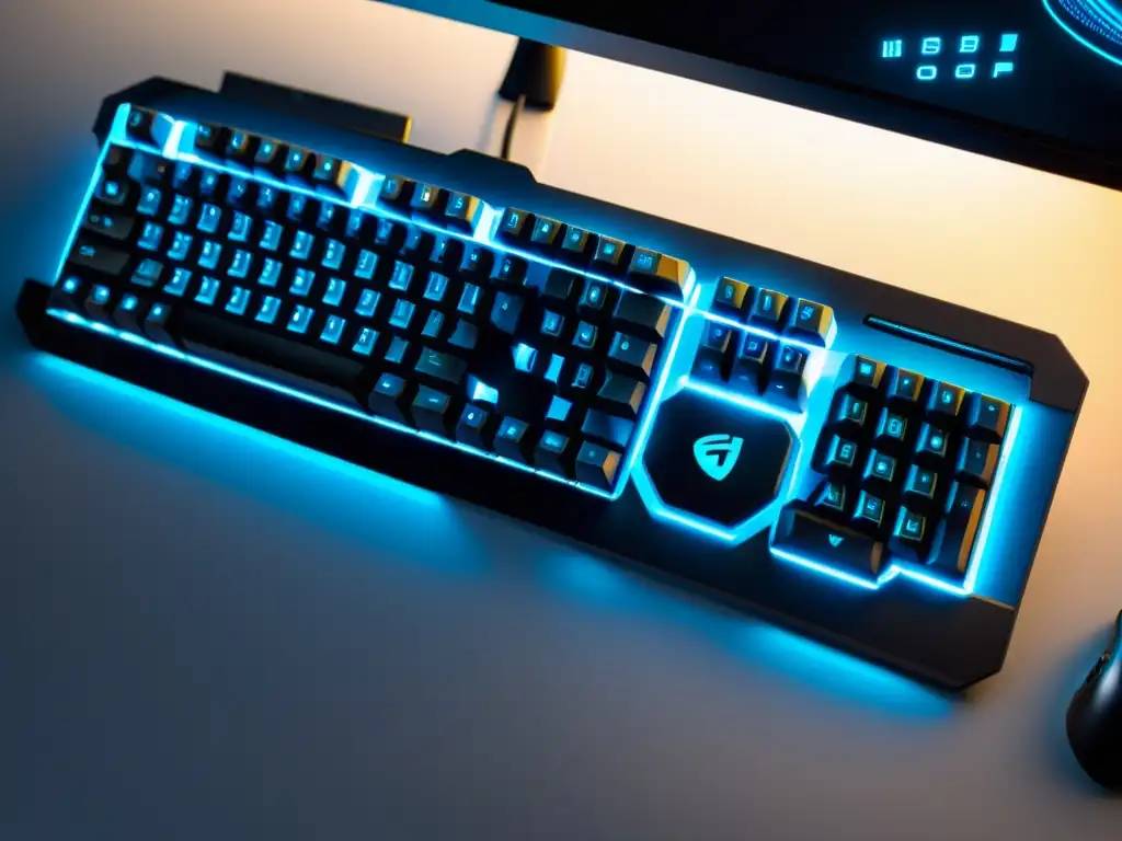 Un impresionante setup gaming con teclado retroiluminado y ratón de alta precisión