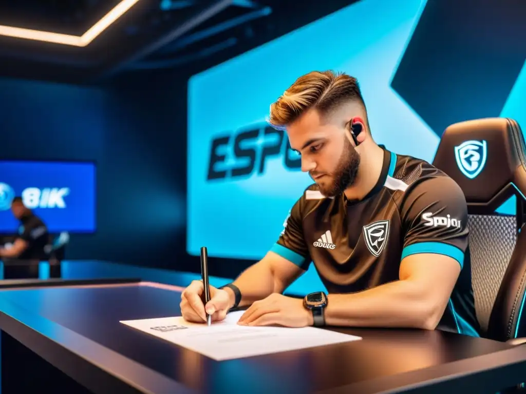 Intensa firma de contrato de patrocinio en esports, reflejando profesionalismo y ambición