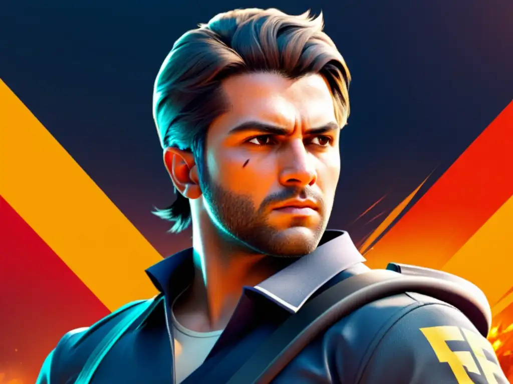 Intensa pantalla de juego de Free Fire con Vincenzo mostrando precisión mortal