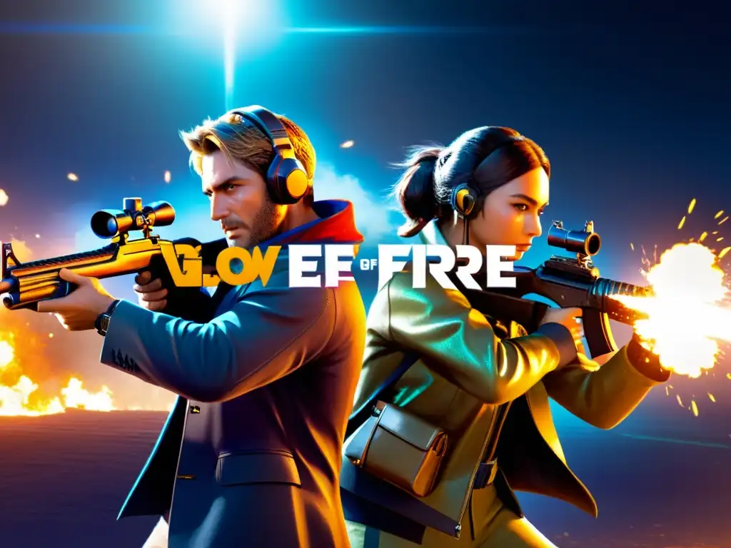 Intenso enfrentamiento 1v1 en Free Fire: Jugadores en la noche, armas, tensión y técnicas avanzadas en juego