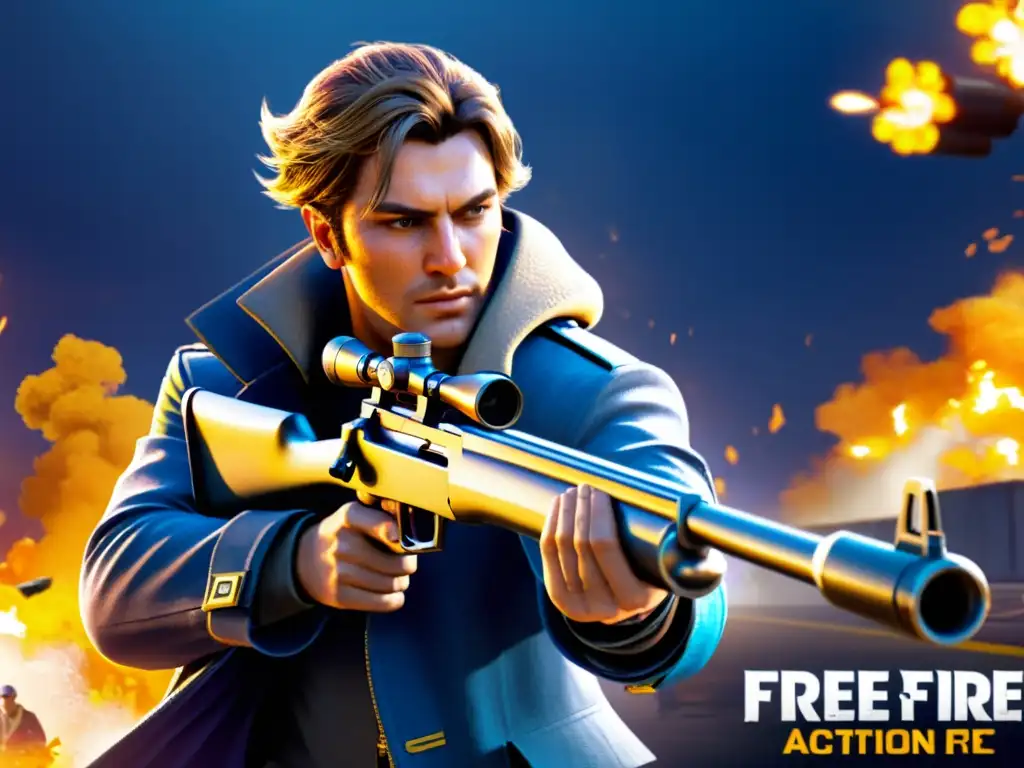 Un jugador de Free Fire se adapta rápidamente a los cambios del último update, mostrando agilidad y concentración en un entorno dinámico