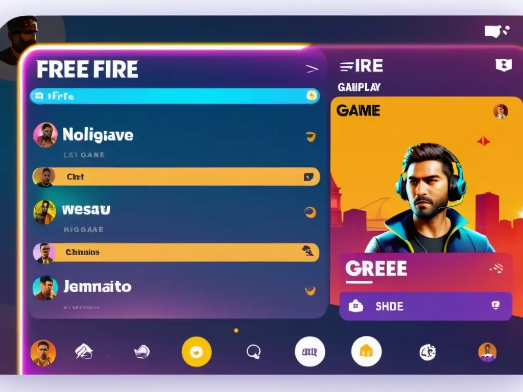 Un jugador de Free Fire usa el chat del juego para comunicarse respetuosamente con sus compañeros