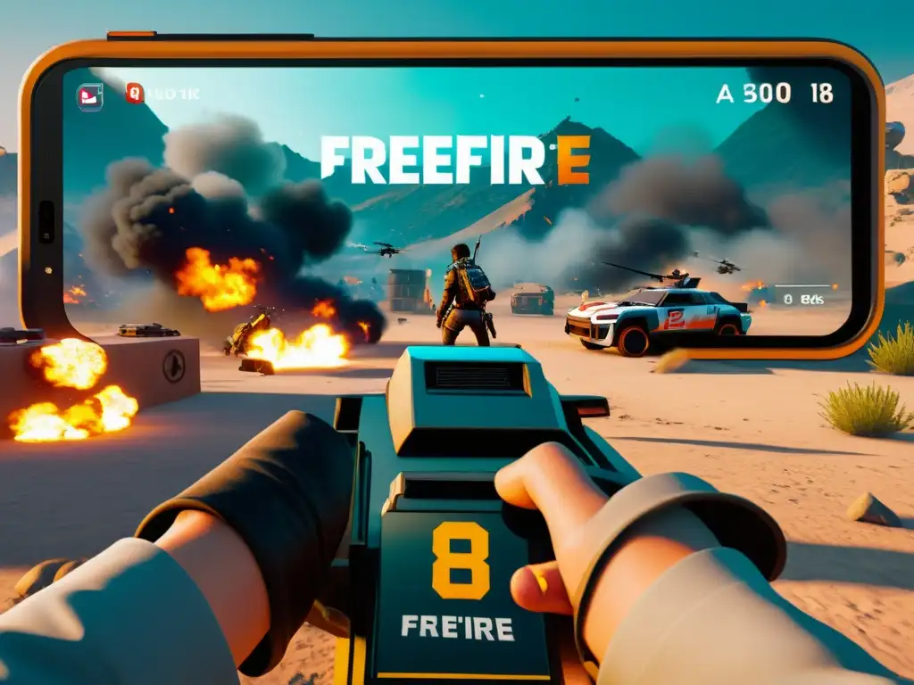 Un jugador de FreeFire enfrenta errores comunes en la programación mientras navega por el caos del campo de batalla