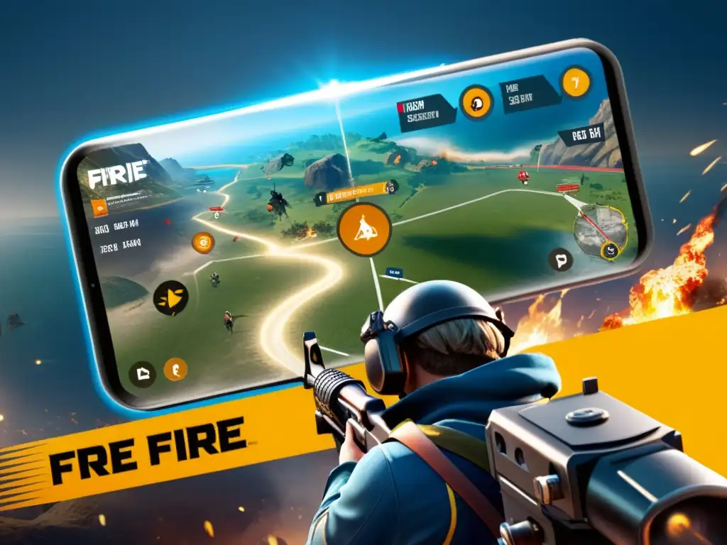 Jugador estratégico en la actualización de Free Fire, con realismo y acción intensa