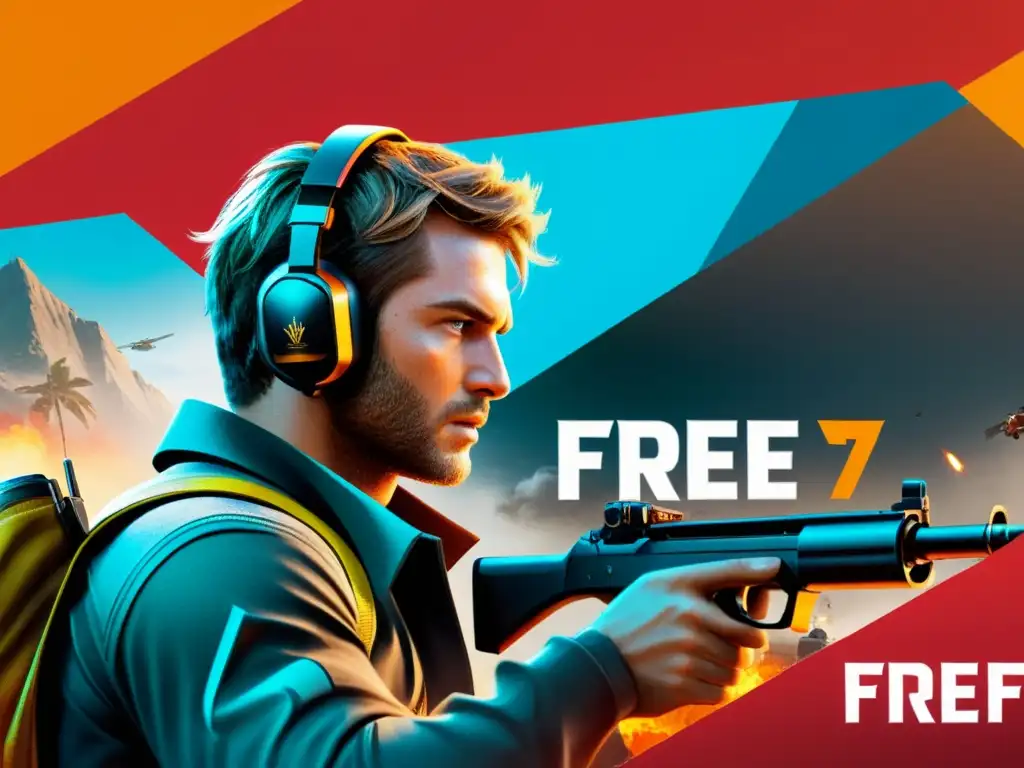 Jugador de Free Fire dominando estratégicamente el mapa, resaltando la intensa concentración para dominar cada mapa de Free Fire