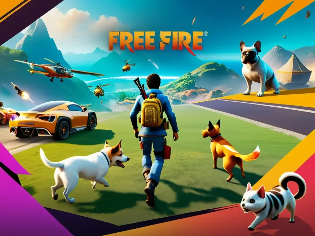 Un jugador de Free Fire usa estratégicamente mascotas con habilidades únicas en una intensa batalla