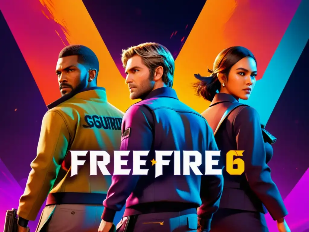 Dos jugadores en Free Fire, armados y estratégicos, listos para enfrentar desafíos