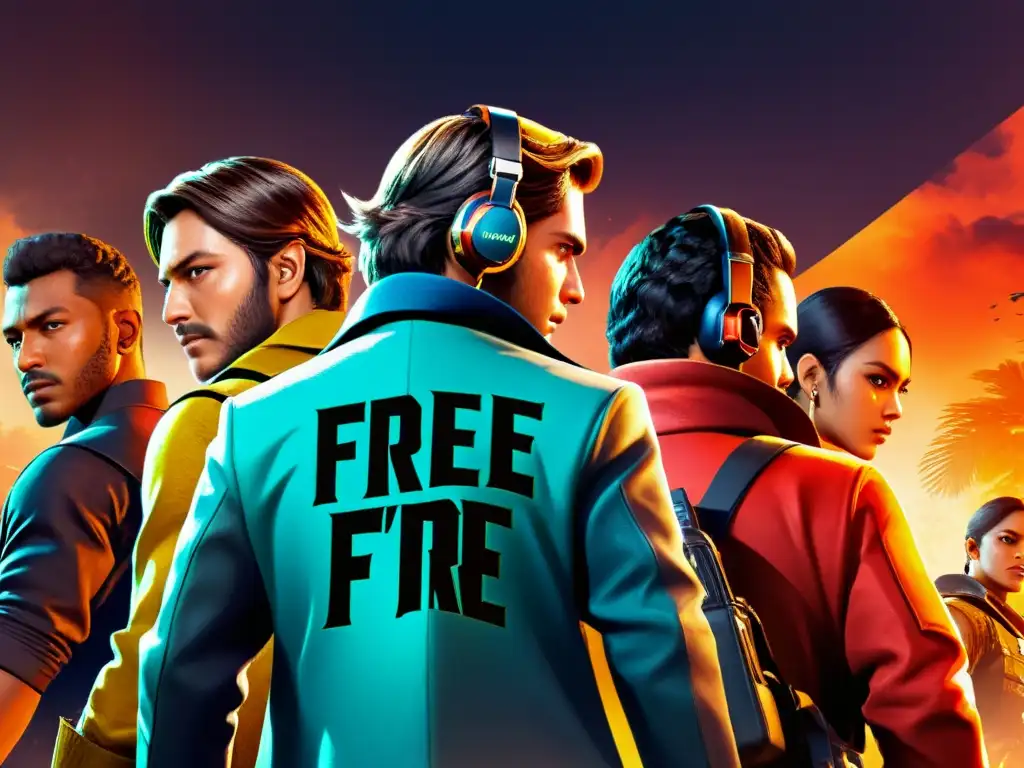 Jugadores de Free Fire en tenso enfrentamiento, mostrando las mejores estrategias en el juego