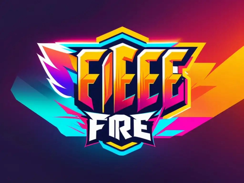 Logotipo de equipo de deportes electrónicos destacando en escena vibrante de Free Fire, capturando la innovación en patrocinios de Free Fire