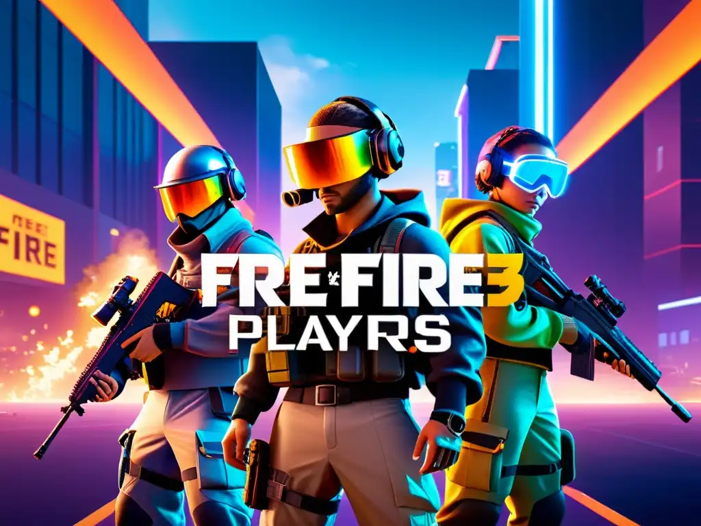 Los mejores jugadores de Free Fire en una intensa batalla urbana, desplegando las mejores estrategias de juego