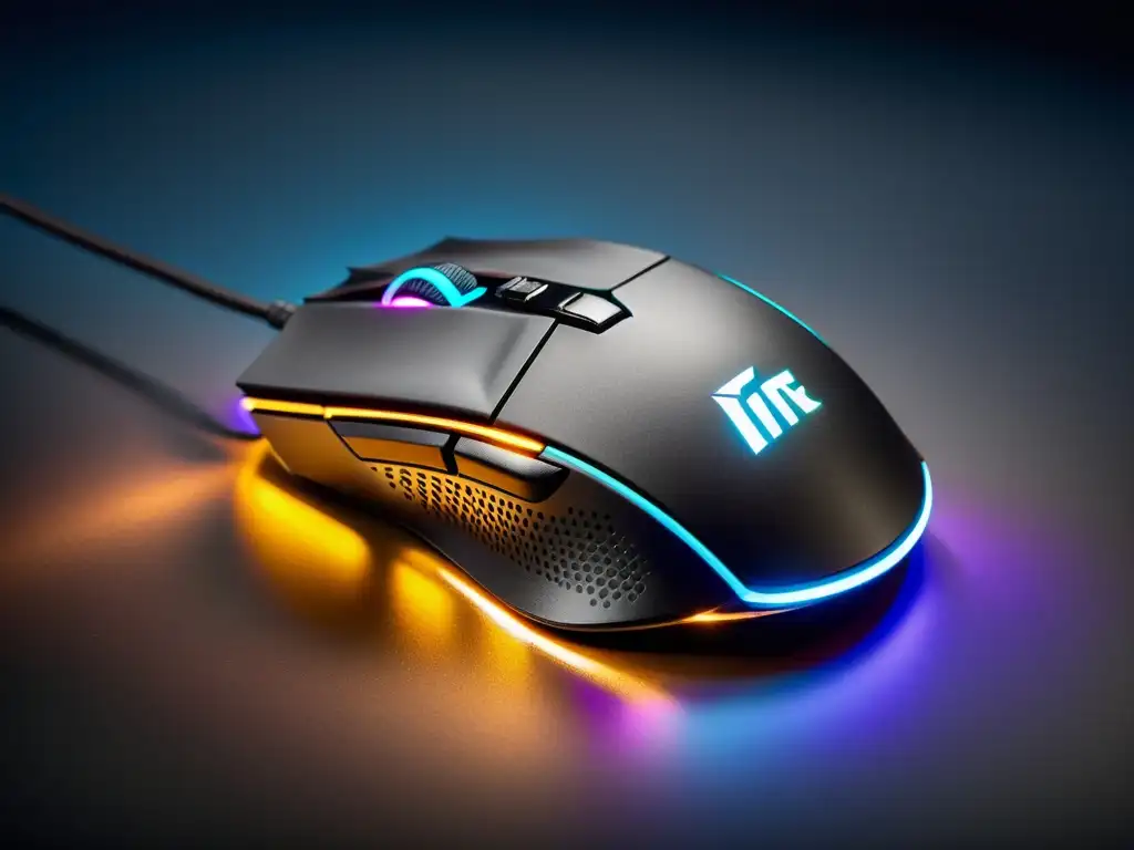 Un ratón para juegos moderno con luces LED personalizables, diseñado para un rendimiento óptimo en FreeFire